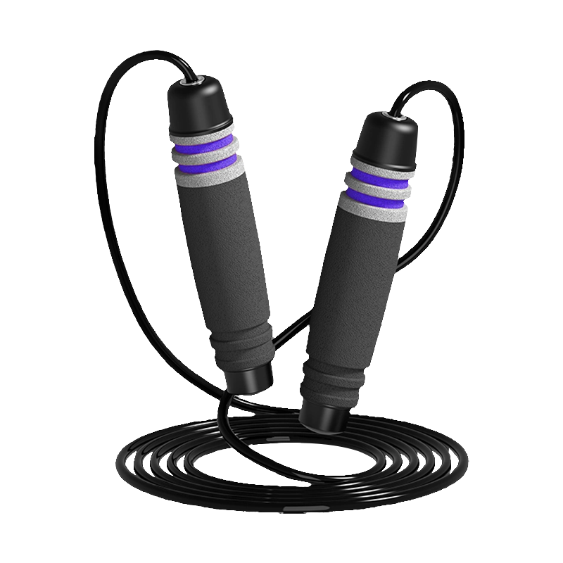 TS-3 Culoarea unui singur cap/7 caneluri, forma tamburului, mâner din burete, coarda de sărit pentru adulți