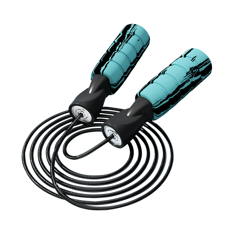 TS-4 Color Graffiti/Coarda de sărit cu mâner cu burete din spumă de culoare unică pentru adulți